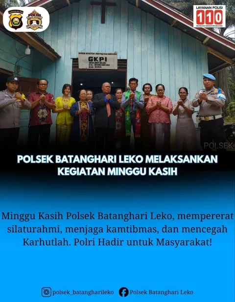 Cegah Karhutlah, Kapolsek Batanghari Leko Sampaikan Imbauan kepada Jemaat GKPI